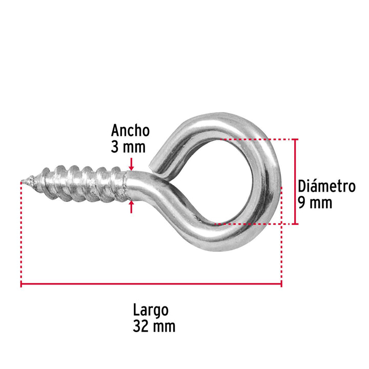 Armellas cerradas de 18 x 50, Fiero, Bolsa con 144 pzas. - Mundo Tool 