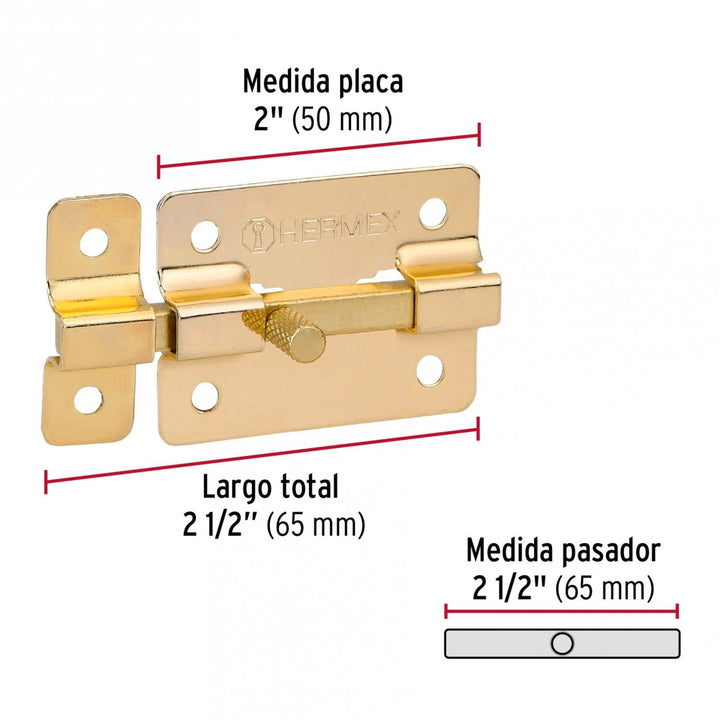 Pasador De Latón 2' Hermex - Mundo Tool 