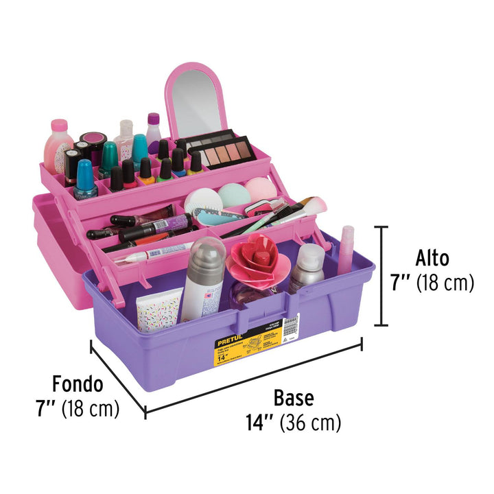 Caja Cosmetiquera 14' Rosa/morado Pretul - Mundo Tool 