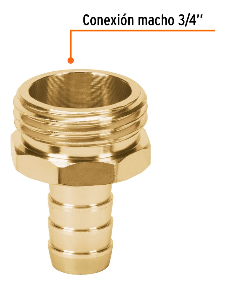 Conector Sencillo De Aluminio 1/2 , Macho - Mundo Tool 