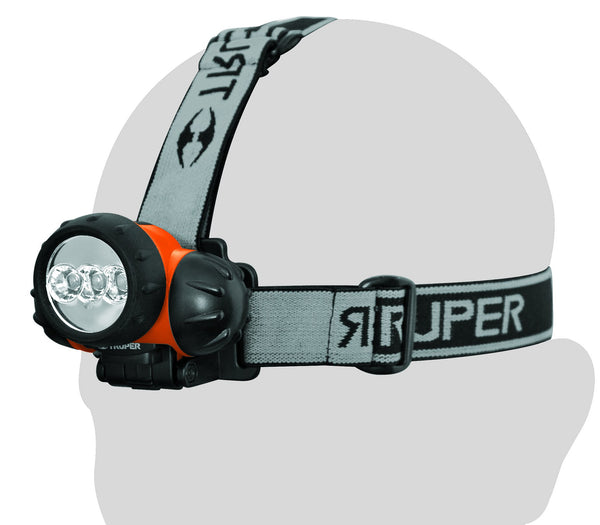 Truper LI-CA-3AAA, Linterna de cabeza, plástica, 3 pilas AAA, 20 lúmenes, 3 LED - Mundo Tool 