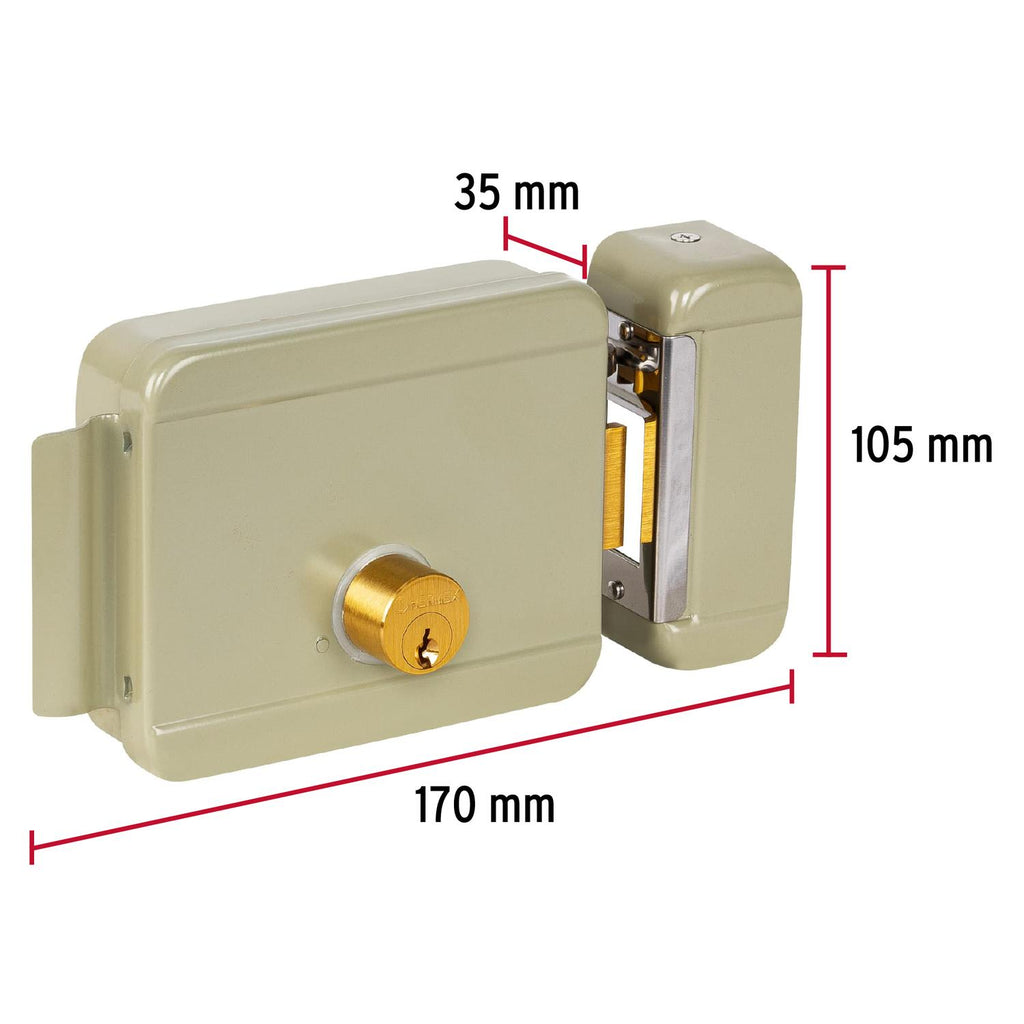 Cerradura electromecánica sin botón, izquierda, Hermex - Mundo Tool 