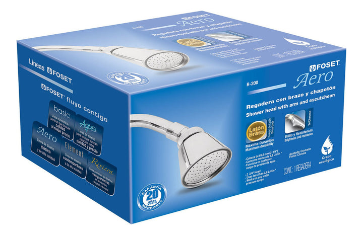 Regadera Redonda De Lujo Aero Foset 49460 - Mundo Tool 