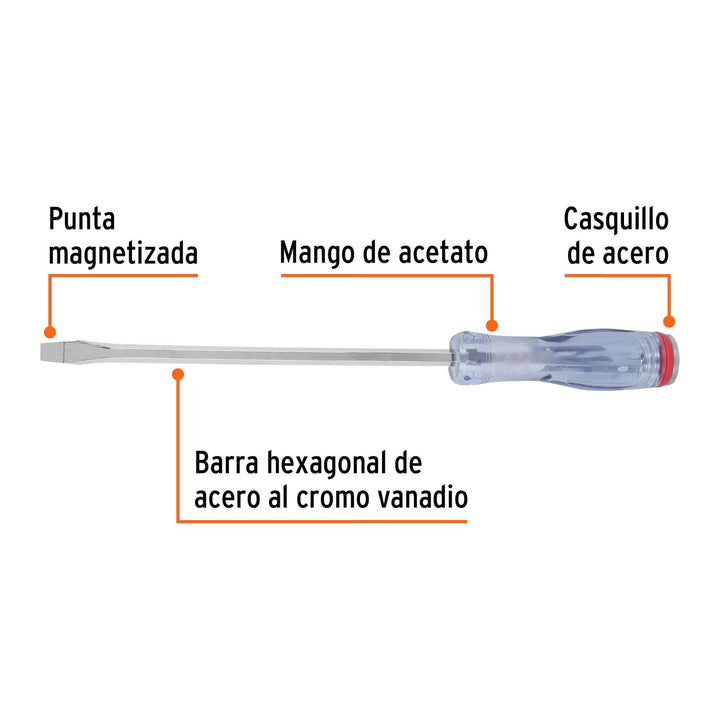 Desarmador plano de golpe 5/16" x 8", Truper Expert - Mundo Tool 