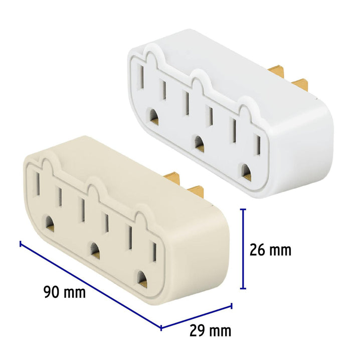 Multicontacto de barra triple aterrizado, a granel, Volteck - Mundo Tool 