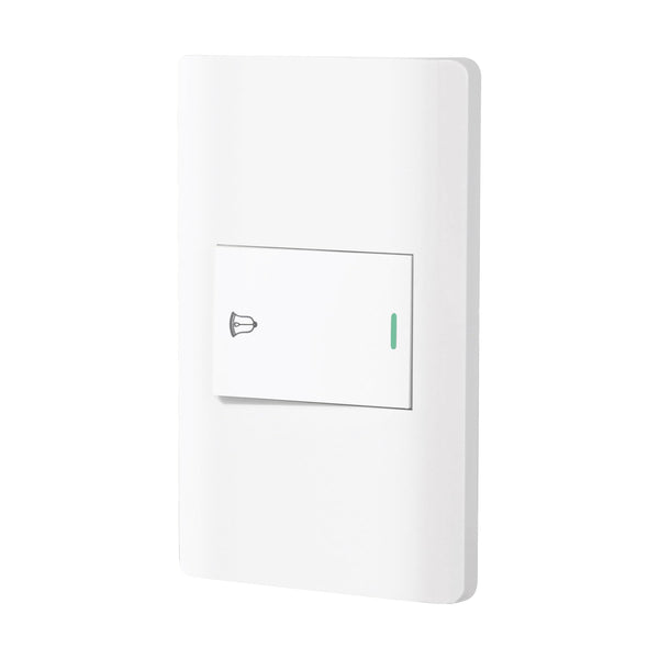 Volteck PA-TI-LB, Placa armada blanca 1 interruptor de timbre línea Lisboa - Mundo Tool 