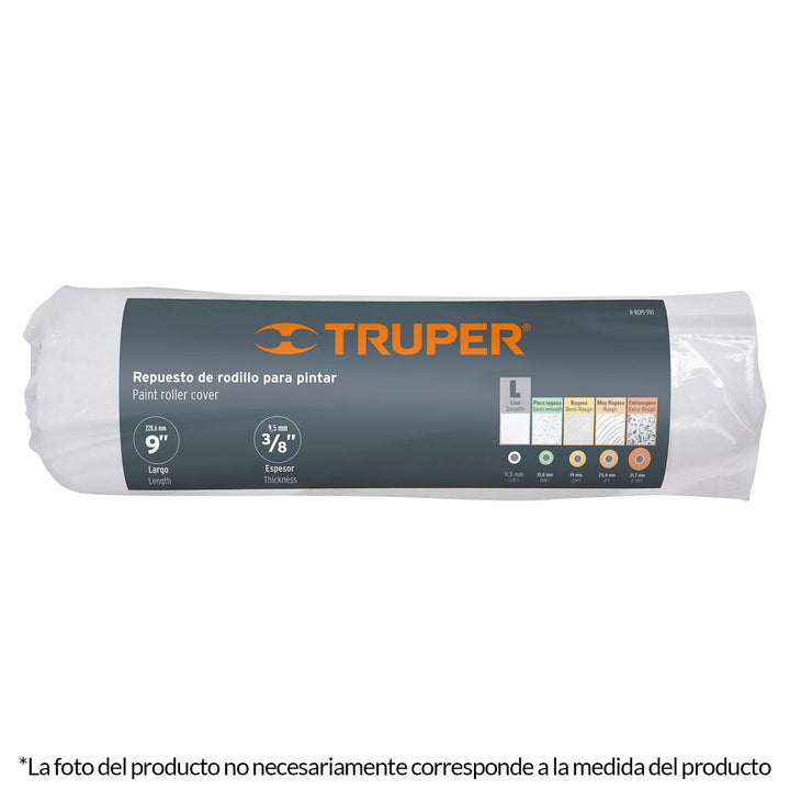 Repuesto Para Rodillo Para Pintar Felpa 9x1' Truper - Mundo Tool 