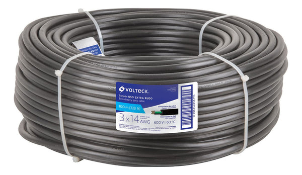 Cable Uso Rudo, 3 Conductores, Calibre 14, Rollo De 100 M. V - Mundo Tool 