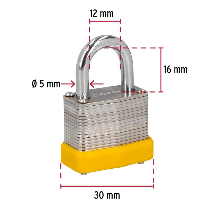 Candado Laminado 30mm Basic Hermex - Mundo Tool 