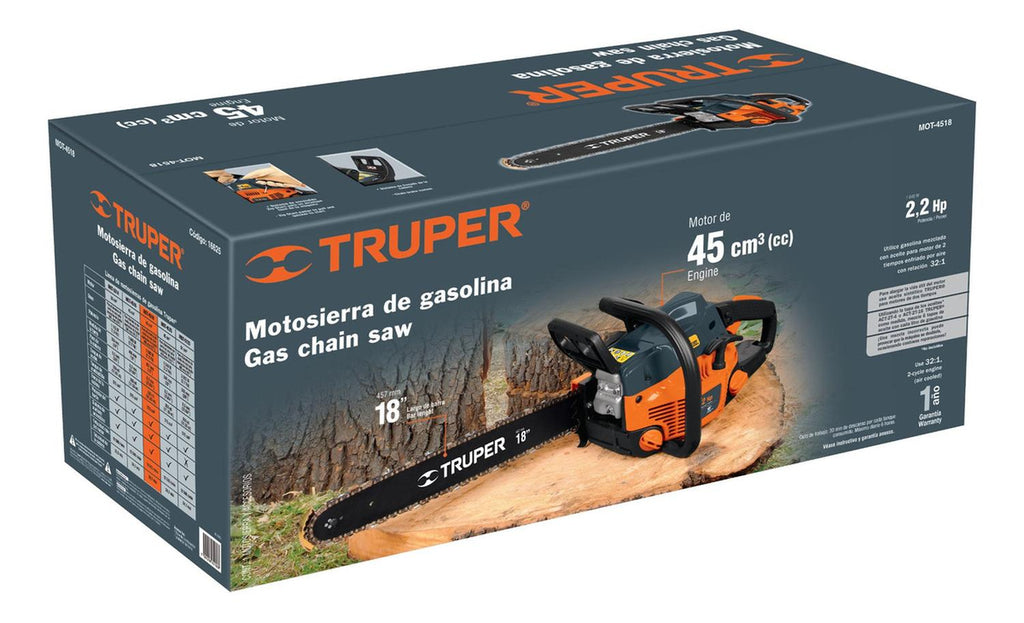 Motosierra 18' Motor 45 Cc Truper - Mundo Tool 