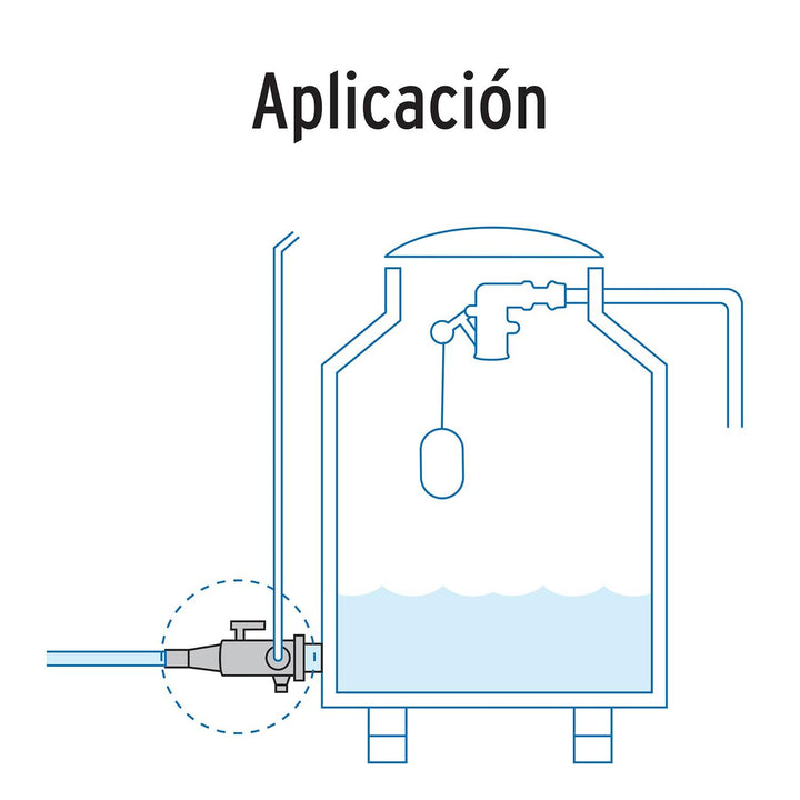 Multiconector polipropileno para tinaco, con válvula, Foset - Mundo Tool 