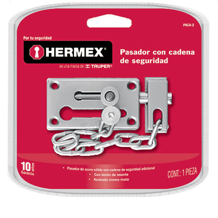 Pasador Con Cadena De Cromo Hermex - Mundo Tool 