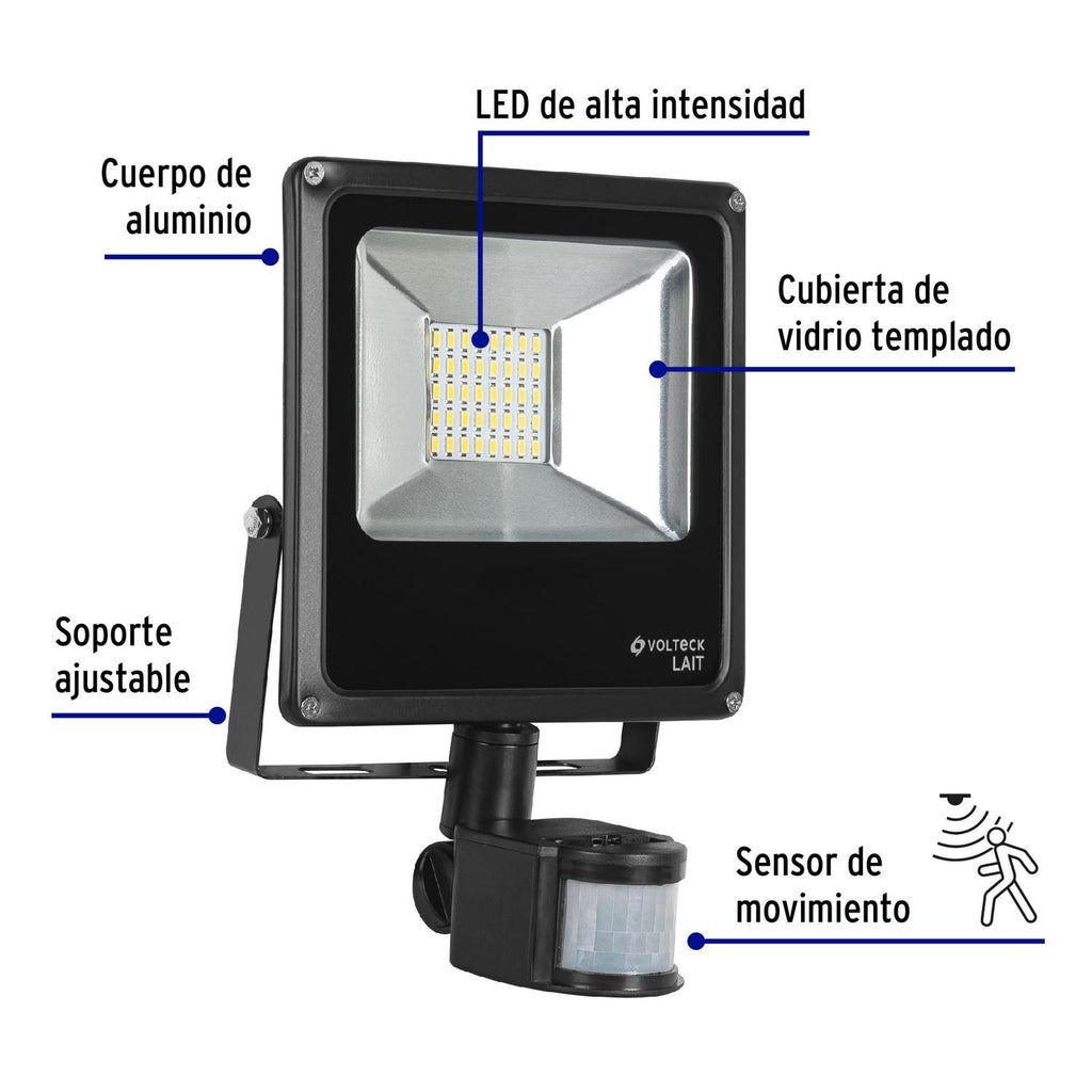 Reflector Led 20w C/sensor Movimiento