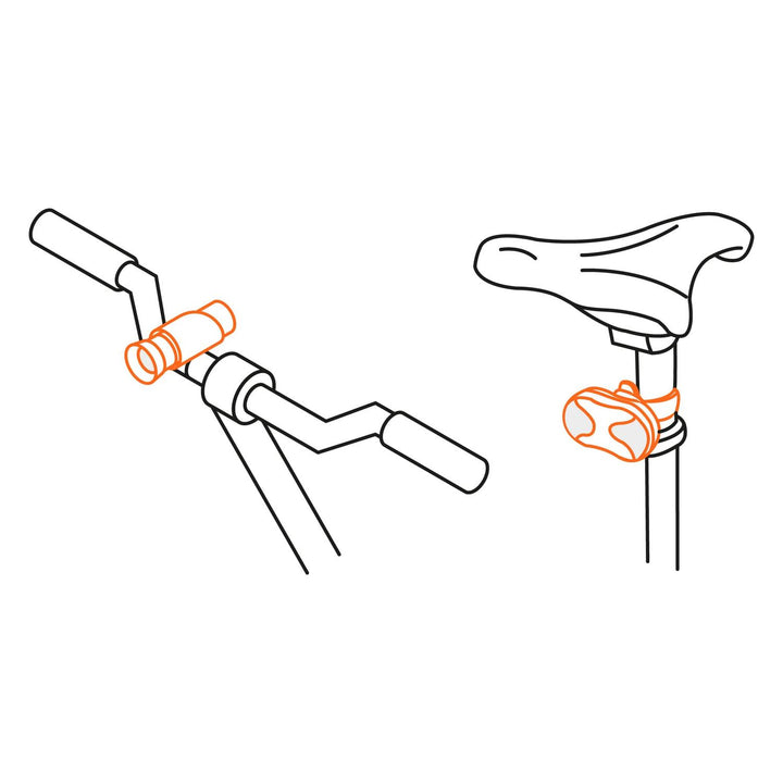 Linternas Para Bicicleta Delantera Y Trasera Kit - Mundo Tool 