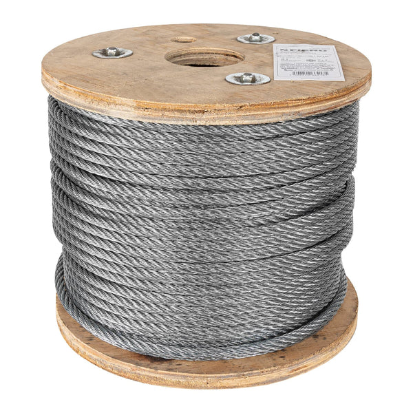 Fiero CAB-5/16R Cable de acero rígido 5/16″, 75 m, color, Carrete de 75 m, pack of/paquete de 1 - Mundo Tool 