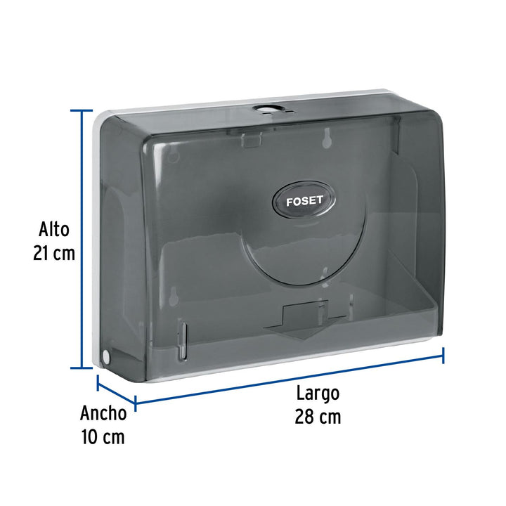 Dispensador junior p/toallas de papel, humo, Basic - Mundo Tool 