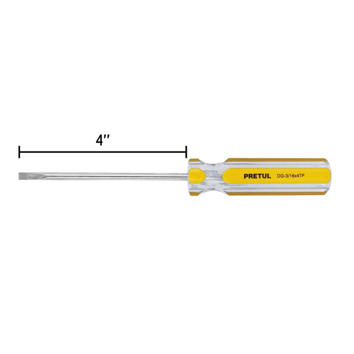 Desarmador cabinet 3/16 x 4" mango PVC Pretul - Mundo Tool 