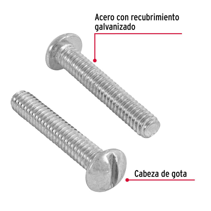 Tornillo Tipo Estufa 1/4x1 1/2' 80 Pzas Fiero - Mundo Tool 