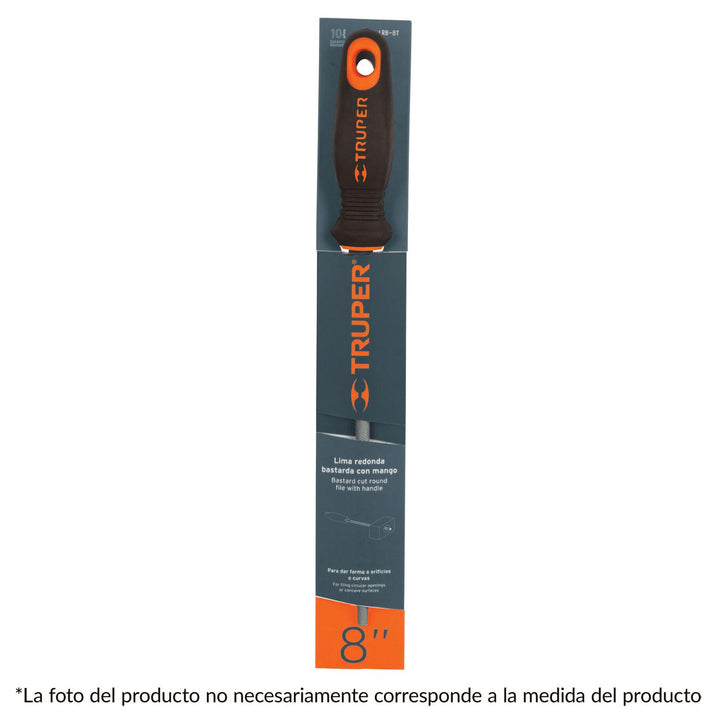 Lima Redonda Bastarda 10 Con Mango Doble Inyeccion - Mundo Tool 