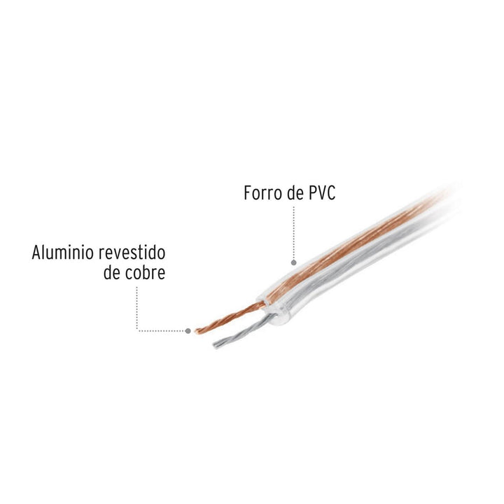 Cable Para Bocina 20 Awg Polarizado 100 M Volteck - Mundo Tool 