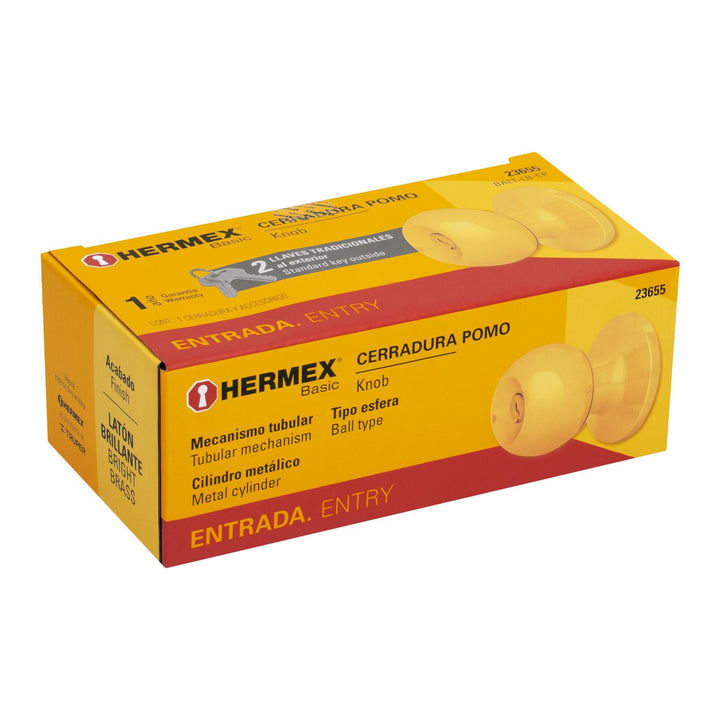 Cerradura pomo, LB, entrada, tubular, Hermex Basic Hermex - Mundo Tool 