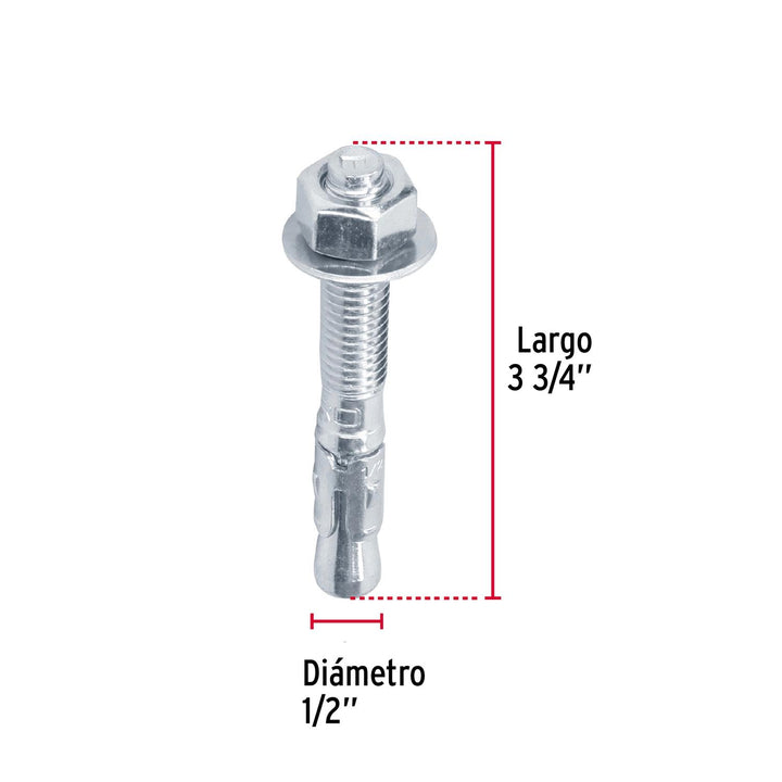 Bolsa con 4 taquetes arpón 1/2' x 3-3/4', Fiero - Mundo Tool 