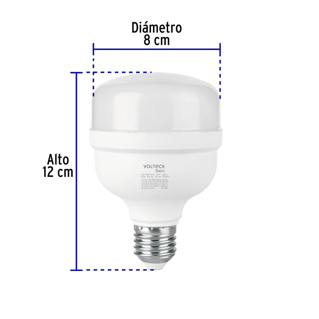 Lámpara LED alta potencia 20W (equiv. 170W) luz de día Basic - Mundo Tool 