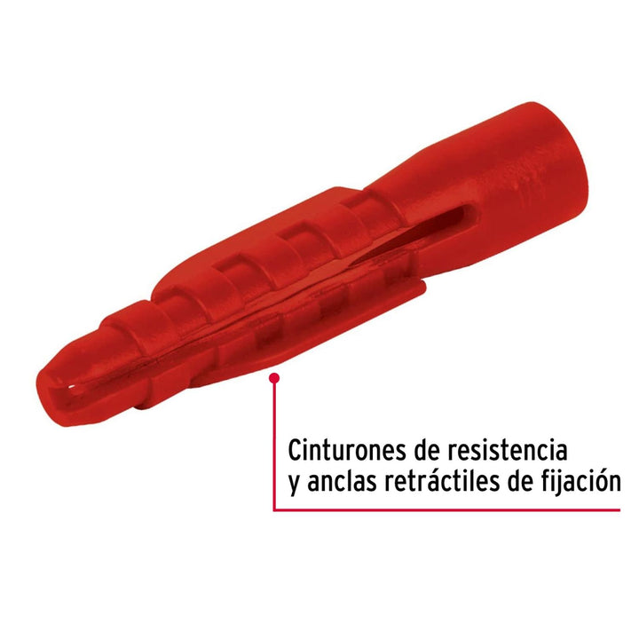 Taquete De 1/4' De Plástico, Bolsa 50 Piezas, Fiero - Mundo Tool 