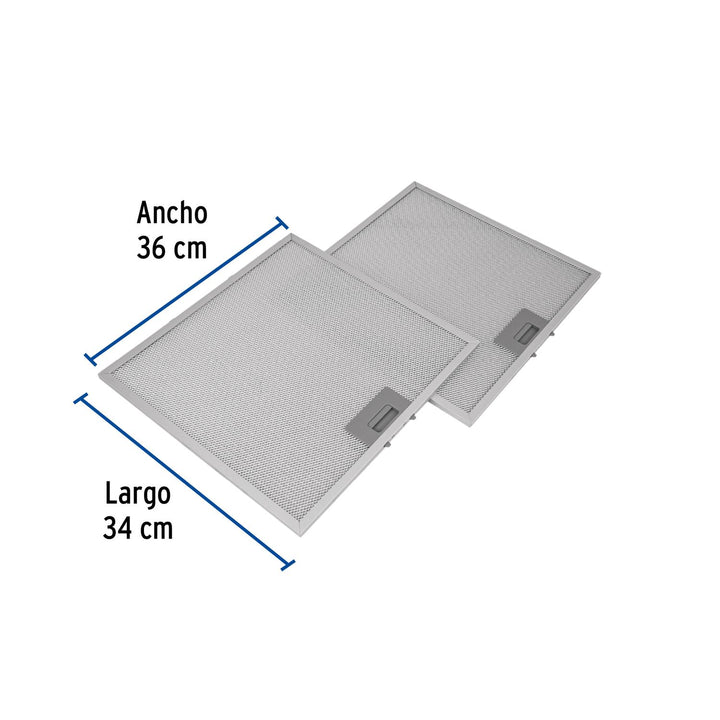 Juego de 2 filtros de aluminio para campana CAME-75 - Mundo Tool 