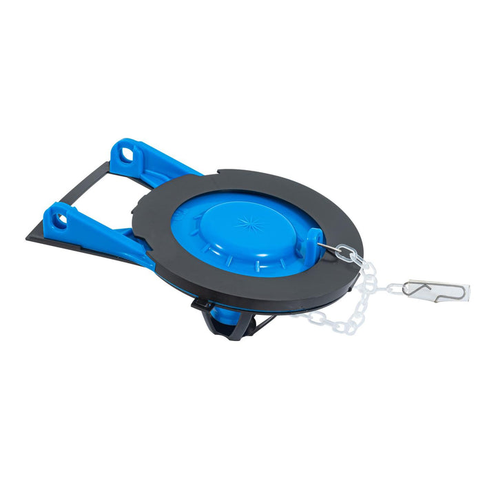 Sapo de 3" de PVC para WC, azul con cadena plástica, Foset - Mundo Tool 