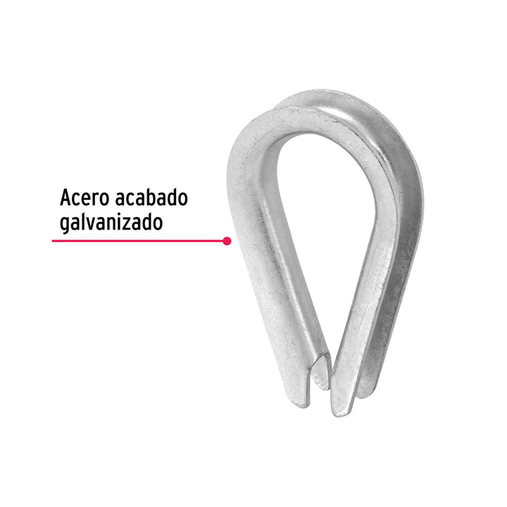 Guardacabo galvanizado 3/16' Fiero - Mundo Tool 