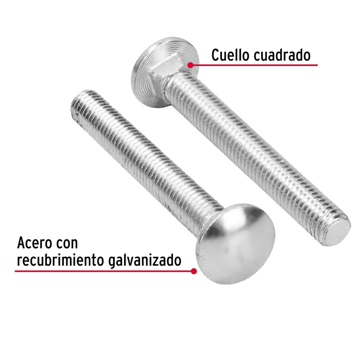 Tornillo tipo coche, 7/16 x 3-1/2', bolsa con 20 piezas Fiero - Mundo Tool 