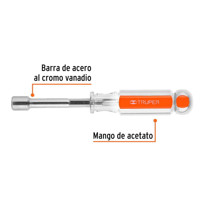 Desarmador de caja 3/8" mango de acetato Truper - Mundo Tool 