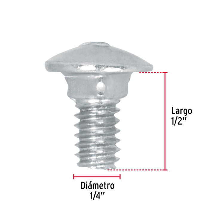 Tornillo tipo coche, 1/4 x 1/2', bolsa con 150 piezas Fiero - Mundo Tool 