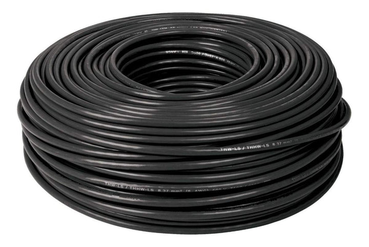 Volteck Cable THHW-LS, 8 AWG, color negro rollo 100 m Volteck 46050 - Mundo Tool 