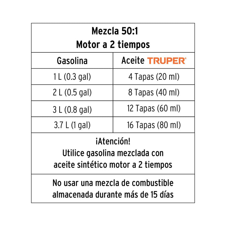 Motosierra 50 cc a gasolina con barra de 20', Truper - Mundo Tool 