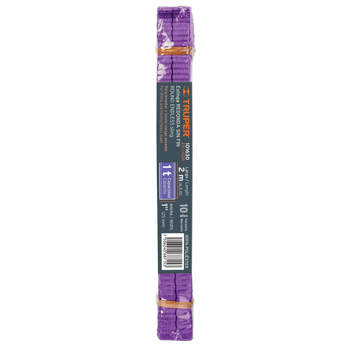 Eslinga redonda sin fin 1 ton x 2 m - Mundo Tool 