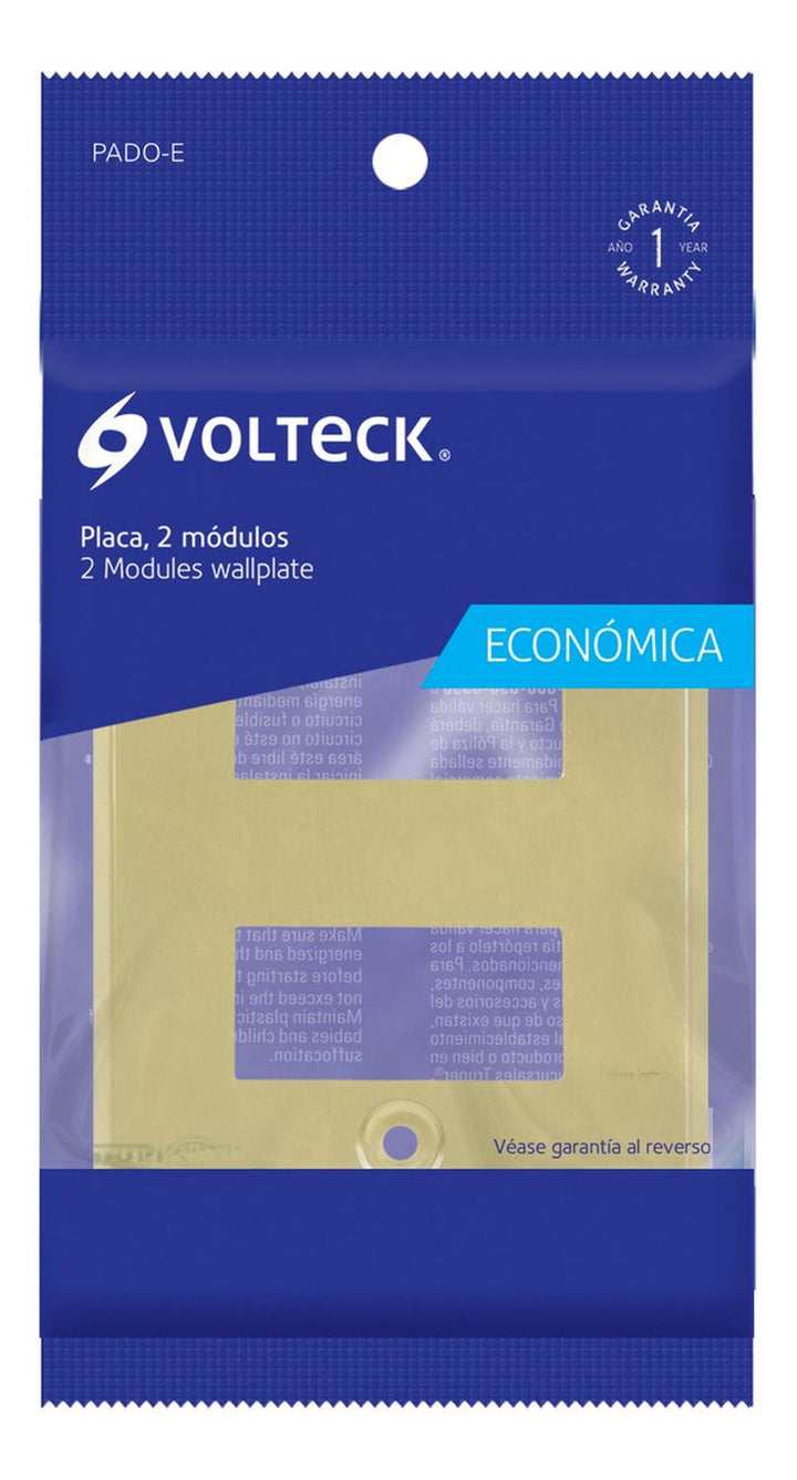 Placa 2 Módulos De Aluminio Línea Económica Volteck - Mundo Tool 