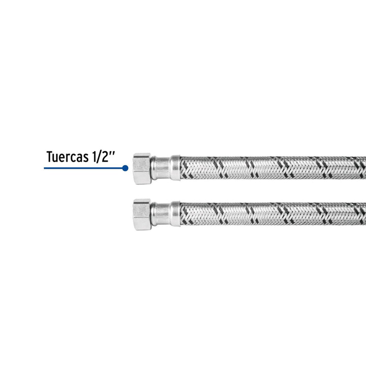 Manguera para boiler 1/2x1/2'X 120cm Foset - Mundo Tool 