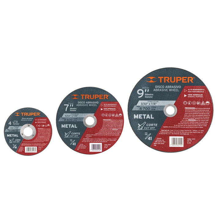 Disco p/corte de metal, tipo 41, diámetro 9'. - Mundo Tool 