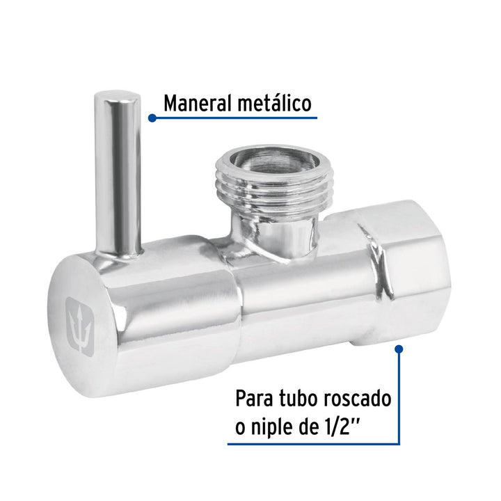 Llave Angular 1/4 Vuelta Sin Contratuerca Man Foset - Mundo Tool 