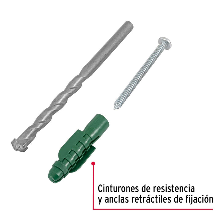 Kit de 20 taquetes 1/2' con pijas #14 y 1 broca 1/2', Fiero - Mundo Tool 