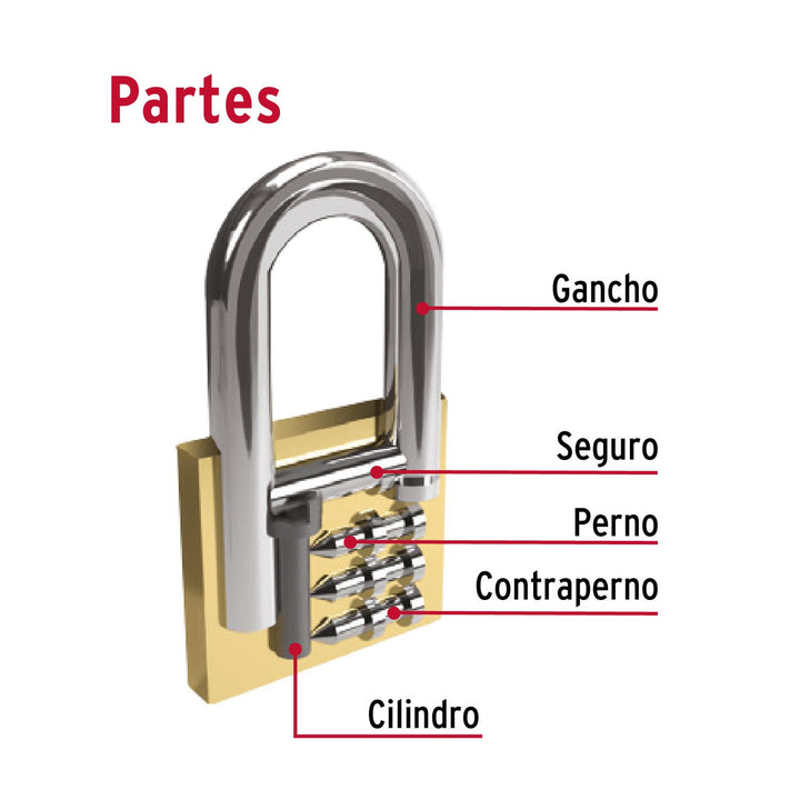 Candado De Hierro 30mm Largo Basic Hermex - Mundo Tool 