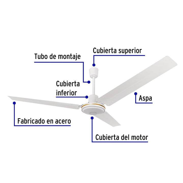 Ventilador de techo, 56", Volteck - Mundo Tool 