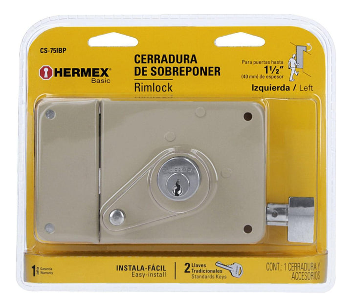 Izquierda - Cerradura Sobreponer Instala-fácil Blister Herme - Mundo Tool 