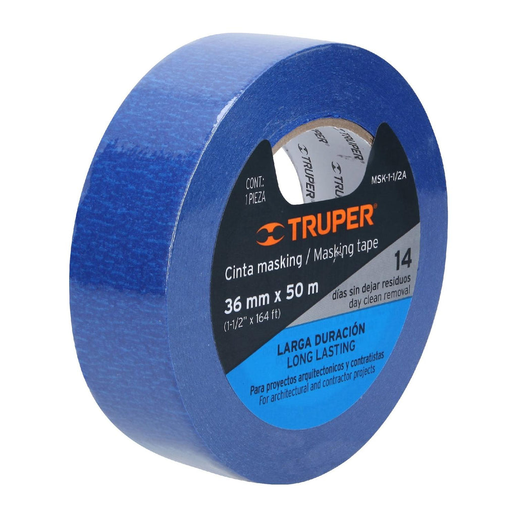 Masking Tape 1-1/2' Azul Truper - Mundo Tool 