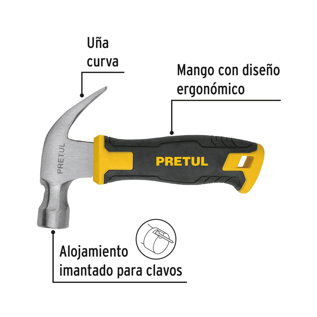 Martillo 10 Oz Mango Comfort Grip Pretul - Mundo Tool 