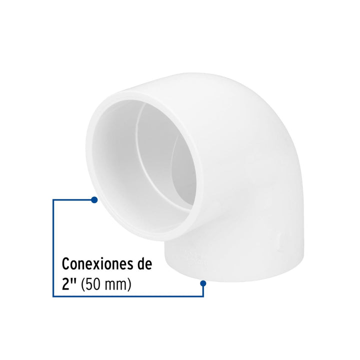 Codo 90° de PVC, 2' Foset - Mundo Tool 