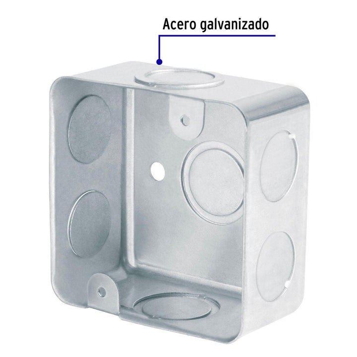 Caja cuadrada reforzada 3“x3", Volteck - Mundo Tool 