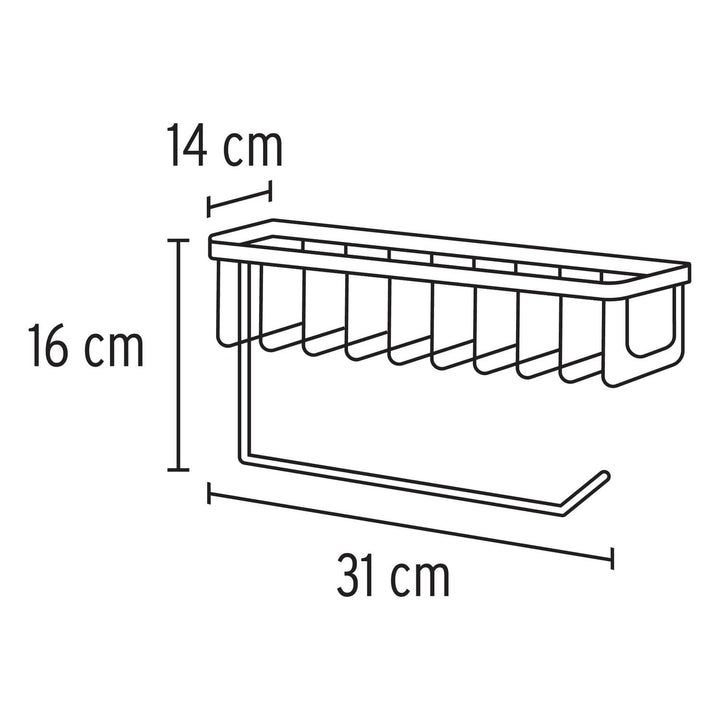 Porta rollo y especiero para cocina, satín, Riviera - Mundo Tool 